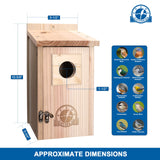 SISTERBIRD Bird Houses for Outside 1-1/2" Entrance Hole Cedar Wild BirdHouses with Wood Guard Outdoor Bluebird Wren Swallow Finch Assembly Required SISTERBIRD