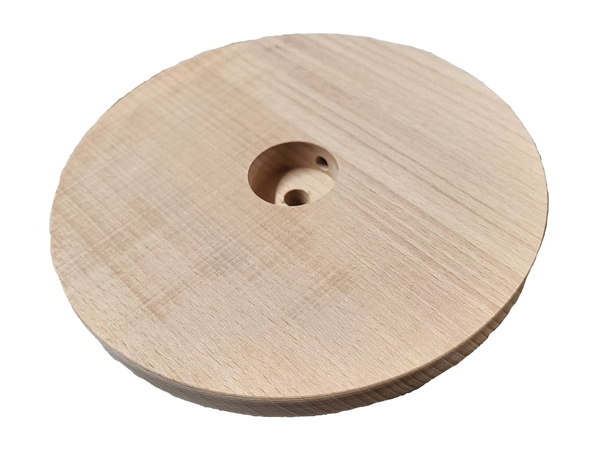 B&P Lamp® Modern Style Unfinished Wooden Lamp Base, 6 Inch Top by 7 1/2 Inch Bottom by 1 1/4 Inch Height B&P Lamp