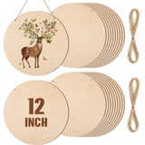 Suzile 20 Pcs Wood Rounds for Crafts 12 inch Unfinished Wood Crafts Wooden Signs Wood Blanks Wood Circles for Crafts Blank Round Wooden Discs for DIY Suzile