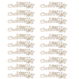 BESTOYARD 20pcs Merry Christmas Wooden Cutout Unfinished Wood Letter Piece Slice Embellishment for DIY Scrapbooking Xmas Sewing Crafts BESTOYARD