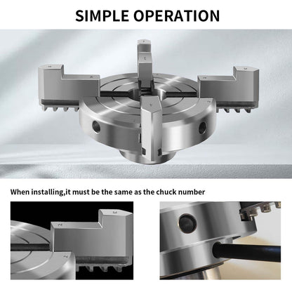 NNBWKIXI 4 Inch Wood Lathe Chuck Set 4 Jaws Self-Centering Lathe Chucks Thread 1 x 8TPI Lathe Chuck for Woodturning - WoodArtSupply
