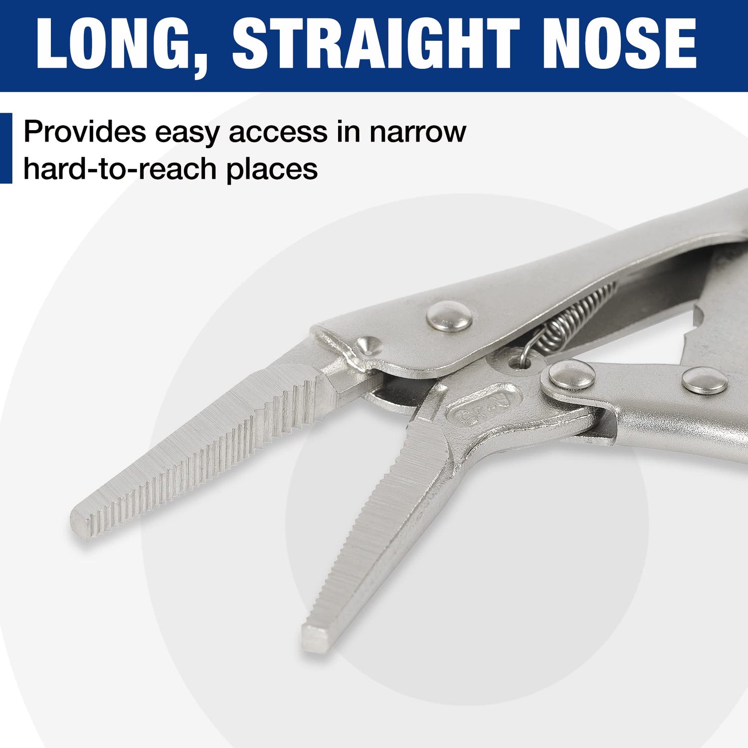 WORKPRO 5-Piece Locking Pliers Set, Pliers Tool Set, Vice Grips with Chrome-vanadium Steel, 5/7/10 inch Curved Jaw Pliers, 6.5/9 inch Long Nose WORKPRO