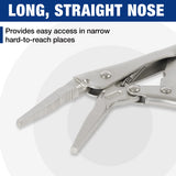 WORKPRO 5-Piece Locking Pliers Set, Pliers Tool Set, Vice Grips with Chrome-vanadium Steel, 5/7/10 inch Curved Jaw Pliers, 6.5/9 inch Long Nose WORKPRO