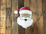 Santa Head, Unfinished Wooden Craft, Paint by Line Build-A-Cross