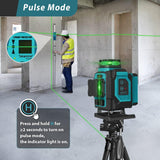 Takamine 16 Lines Green Laser Level Pro, 4x360° 4D Green Cross Line Professional Laser for Construction, Two 360° Vertical and Two 360° Horizontal Takamine
