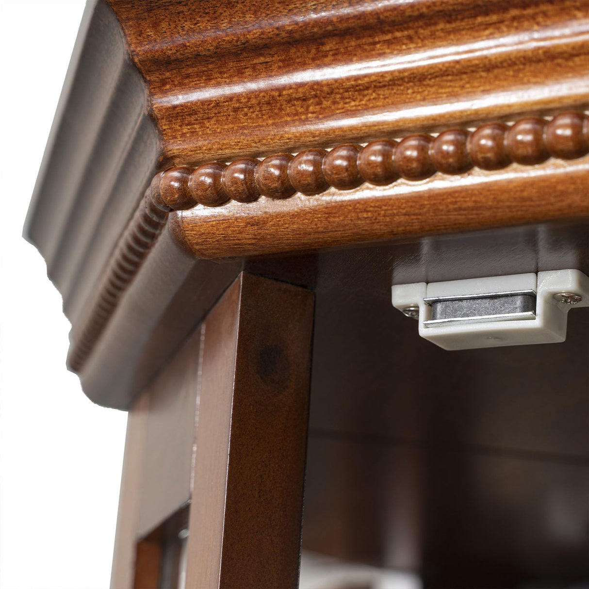 Hayiodda Corner Curio Glass Display Cabinet - Lighted Corner Curio China Cabinet with Mirrored Back, China Display Cabinet with Glass Doors and Hayiodda