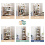 IOTXY Modern White 4-Tier Wooden Bookshelf – Stylish Open Storage Rack for Home and Office IOTXY
