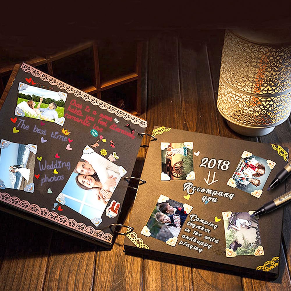 JR.WHITE Metallic Paint Markers, 10 Colors, Acid-Free, Smooth Writing, Ideal for Arts & Crafts, Scrapbooking, DIY Projects, Glass, Wood, Card Making JR.WHITE