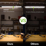 Hykolity 2 Pack 4FT Linkable LED Shop Light for Garage, 4400lm, 4FT 42W Utility Light Fixture, 5000K Daylight LED Workbench Light with Plug, Hanging Hykolity