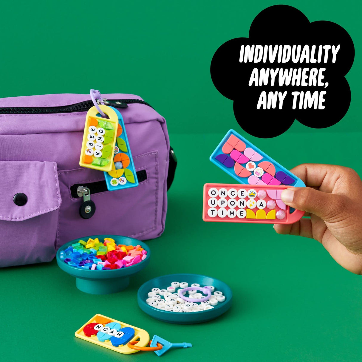 LEGO DOTS Bag Tags Mega Pack – Messaging 41949 DIY Customizable Craft Kit; A Creative Activity Toy for Kids Aged 6+ (228 Pieces) LEGO