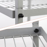 5-Wire Shelving Metal Storage Rack Shelves, Standing Storage Shelf Units for Laundry Bathroom Kitchen Pantry Closet(Silver,16.9L x 12.8W x 50.5H) Soywey