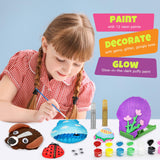 Nicmore Kids Sea Shell Art & Crafts: Glow in The Darkness Painting Kits Crafts for Age 4-6 4-8 8-12 Gift for Boys Girls Art Supplies Activities Nicmore