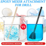 12 Pieces Paint Mixer Drill Attachment,Helix Paint Mixer Resin Drill Mixer Paint Stirrers Drill Attachment for 1 Gallon of Paint Epoxy Resin Silicone Lauwell