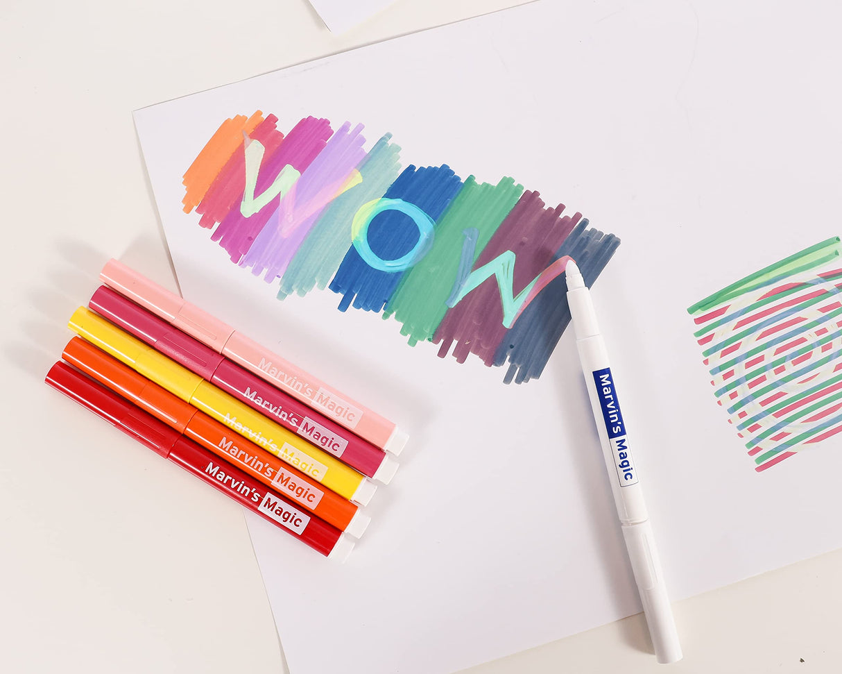 Marvin's Magic - NEW x 30 Amazing Magic Pens - Color Changing Magic Pen Art - Create 3D Lettering or Write Secret Messages - Includes 30 Magic Pens Marvin's Magic