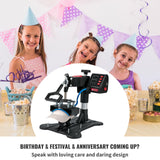 VEVOR Heat Press, 5 in 1 Heat Press 12x15 Machine Machine, Digital Precise Temperature Control, Clamshell Sublimation Transfer Printer Fast Heat-up, VEVOR