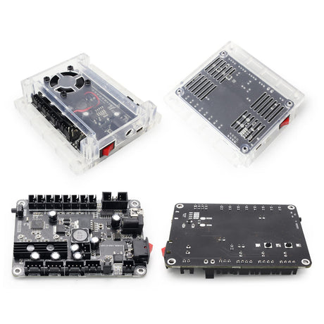 TMMOTOR 3-Axis Update GRBL 1.1f CNC Controller with Emergency and Limit Switch Fuction, CNC Router Engraver Machine GRBL Controller Board with Fan RATTMMOTOR