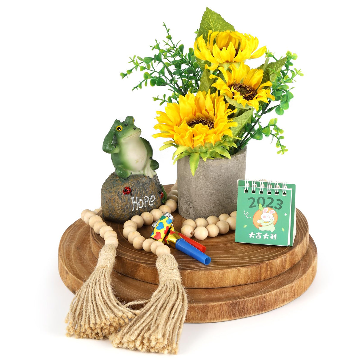 Nicunom 2 Pack Large Wood Slab Serving Board, 9"-10"/11"-12" Wood Cheese Server Round Cutting Board, Wood Slices for Table Centerpieces Nicunom