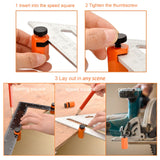 iGuerburn 2Pcs Stair Gauges for Framing Square, Stair Gauge Knobs for Layout Attachment Framing Jigs - Orange iGuerburn