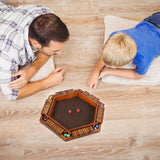 Juegoal Wooden Shut The Box Dice Game for 1-6 Players, Upgrade Tabletop Board Game with 12 Dice for Kids Adults Families, Classics Travel Portable Juegoal