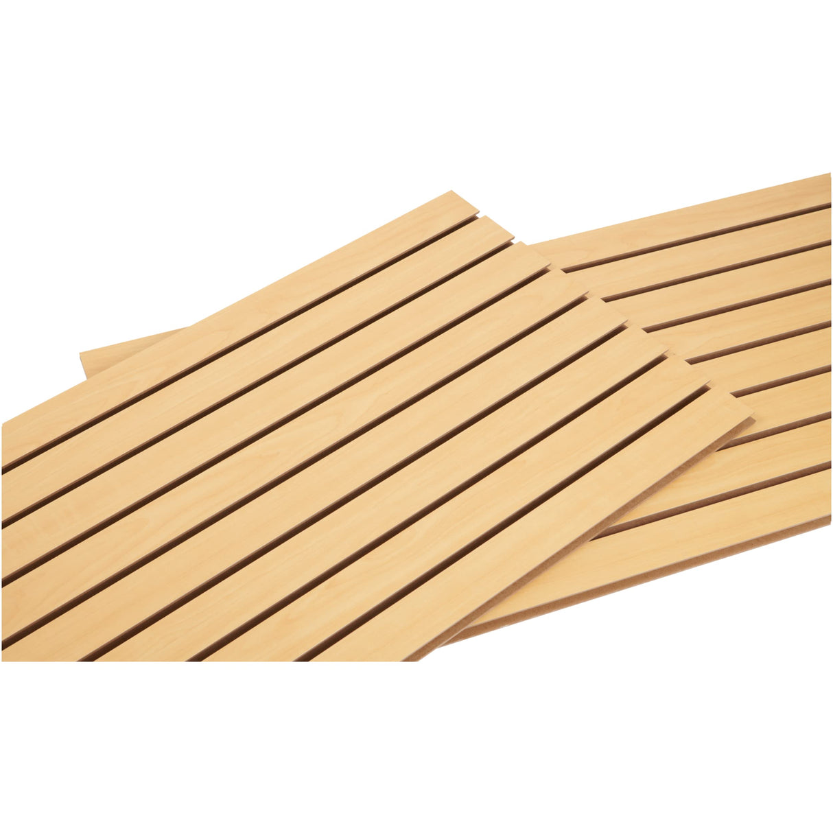 SSWBasics 4 ft x 2 ft Horizontal Maple Slatwall Easy Organizer Panels (24"H x 48"L) - Pack of 2 - Perfect for Retail Store, Garage Wall, and Craft SSWBasics