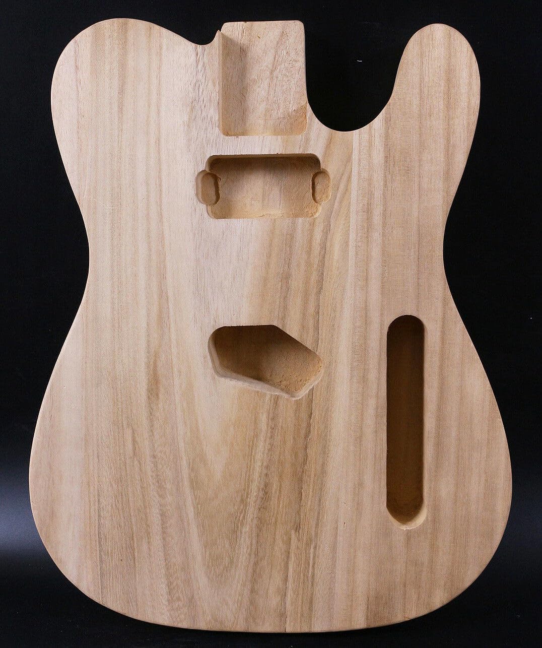 T-Style Electric Guitar Body Blank Solid wood Electric Guitar Body Unfinished DIY Project Guitar Body Replacement (Paulownia Wood) WoodArtSupply