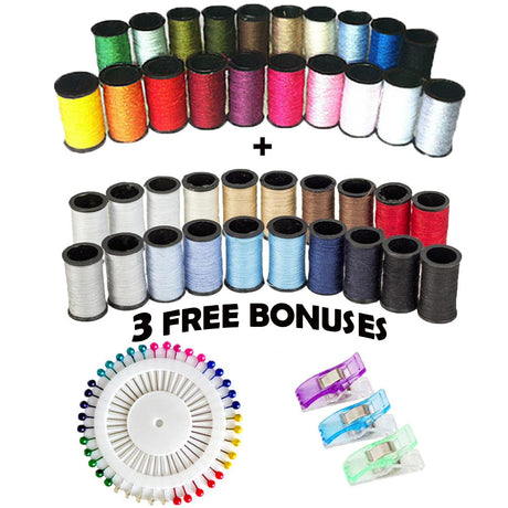 ARTIKA Sewing Kit for Adults and Kids - Small Beginner Set w/Multicolor Thread, Needles, Scissors, Thimble & Clips - Emergency Repair and Travel Kits Artika