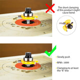 KOWOOD Tongue and Groove Set of 2 Pieces 1/4 Inch Shank Router Bit 3 Teeth Adjustable T Shape Wood Milling Cutter KOWOOD