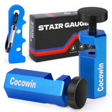 Cocowin Tall Stair Gauges for Framing Square with Holder and Carabiner Stair guages Knobs Tool for Circular Saw Metal Stair Stringer Layout Tool for Cocowin
