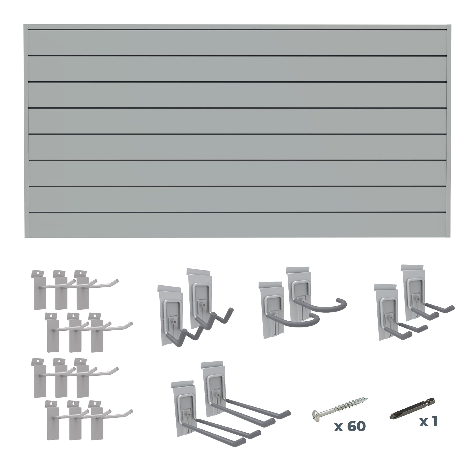 CrownWall 6" Basic Bundle (8x4 ft) with 20-Piece Locking Hook Kit (Graphite) - WoodArtSupply