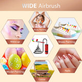 Cordless Airbrush Kit with Compressor, 32PSI Handheld Mini Air Brush Gun Set, Portable High Pressure Air Brushes for Painting, Tattoo, Nail Art, yygywen