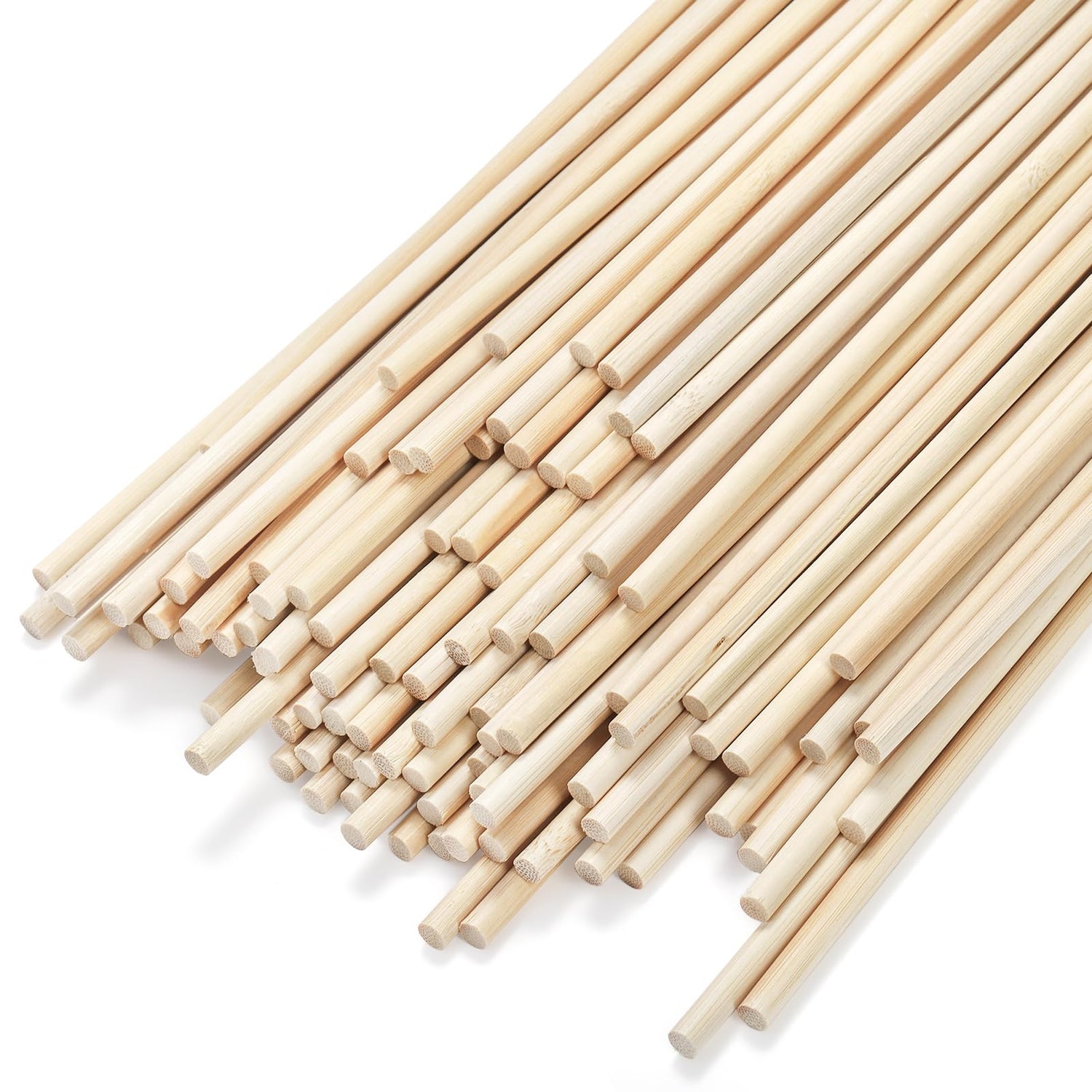 Cididu 300 Pcs Wooden Dowel Rods, 1/4 x 14 Inch Round Wooden Sticks Craft Sticks, Unfinished Natural Bamboo Sticks for Crafts Arts and DIYers Cididu
