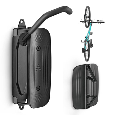 monTEK Swivel Bike Wall Mount, Bike Hangers for Garage, Wall Mount Bike Rack, Space Saving Sturdy Wall Bike Rack, Vertical Bike Rack Holds Up to 66 monTEK