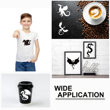 65 Pieces Animal Stencils for Painting, Small Reusable Deer Bear Stencil Template Tree Bee Bird Mountain DIY Craft Paint Stencils for Painting on Hosomono