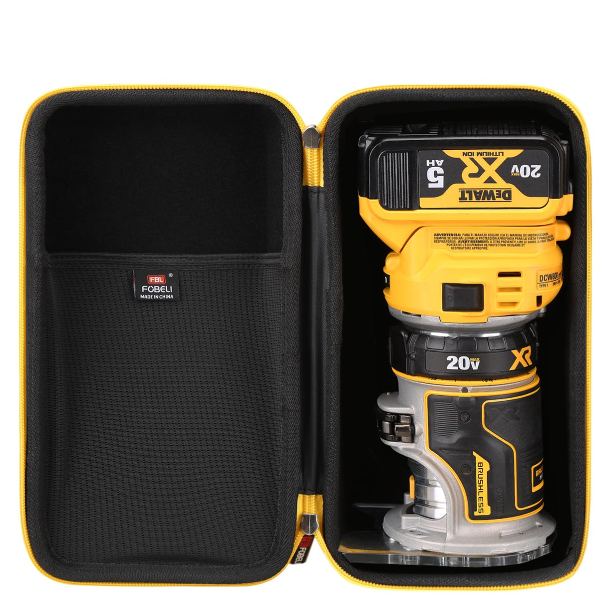 FBLFOBELI Hard EVA Storage Case for DEWALT 20V Max XR Cordless Router, Brushless, Case Only (DCW600B) FBLFOBELI