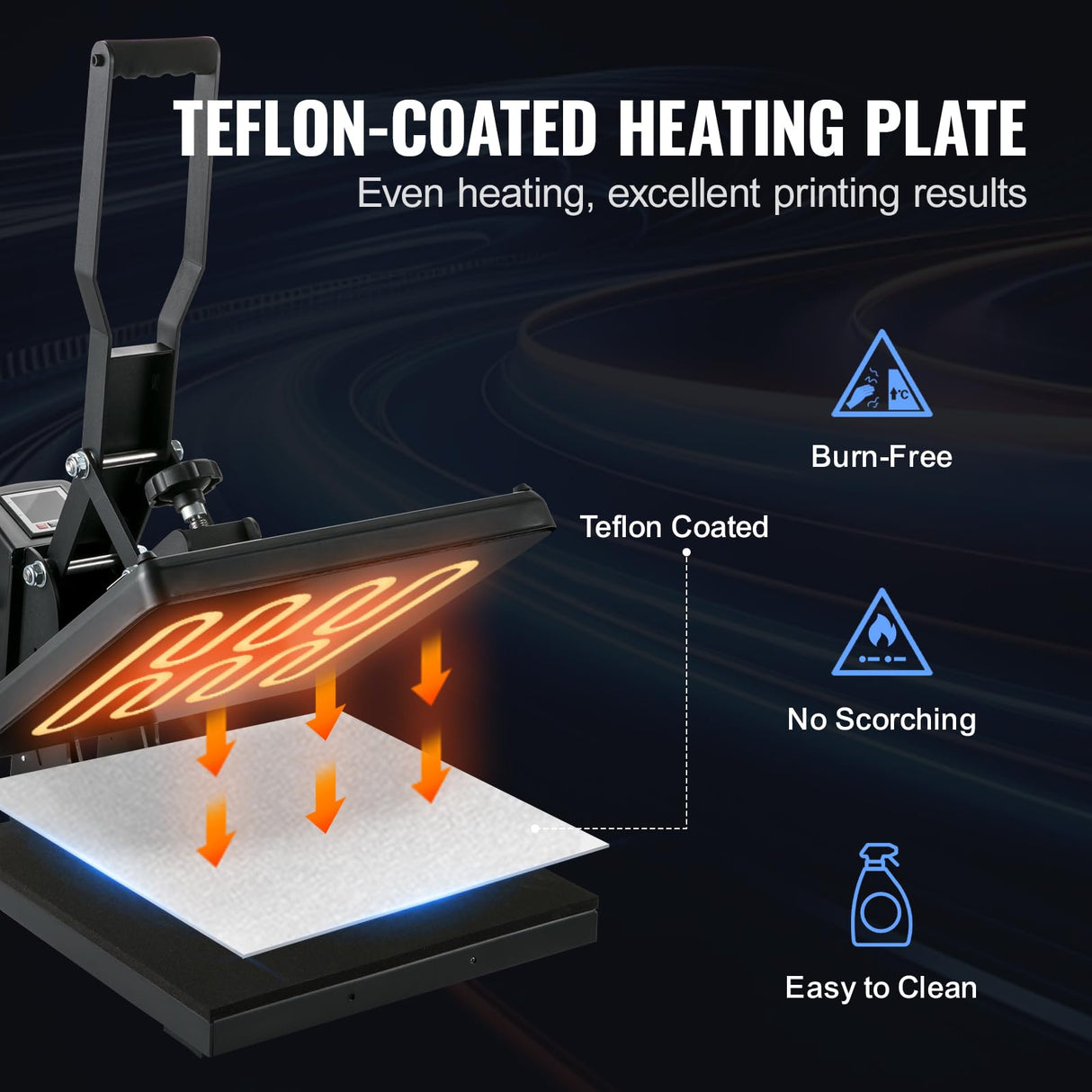 VEVOR Heat Press, 15x15 Power Heat Press Machine, Fast Heating, High Pressure Heat Press Machine for T-Shirt, Digital Industrial Sublimation Printer VEVOR