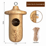 Hummingbird House, 3Pcs Humming Bird House for Outside Hanging, Natural Wooden Hummingbird Nest, Gardening Gifts Home Decoration yewacne