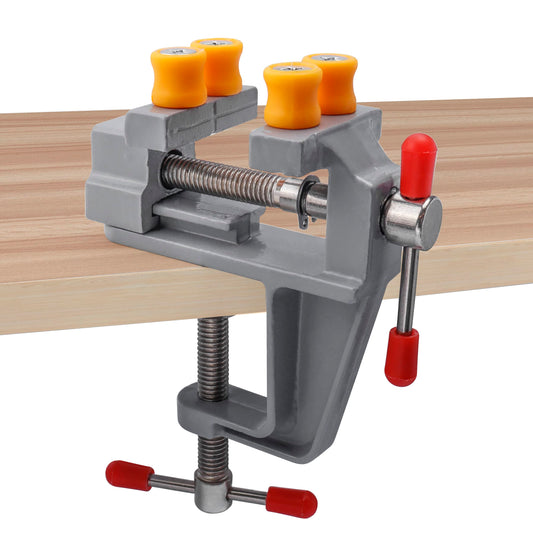 Yakamoz Mini Bench Vise Small Table Vice Clamp on Vise Drill Press Vise Workbench Vice for Jewelry Making Wood Carfit DIY Breads Watch Repairing - WoodArtSupply