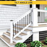 Goovilla Deck Railing Bracket Connectors, 2x4 Brackets for Railing Wood Lumber Post, 20 PCS Sturdy Nylon Deck Rail Bracket with 120 PCS Coating Goovilla