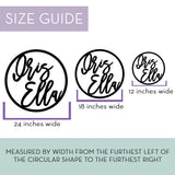 Personalized Wooden Circle Crib Sign – Customize First and Last Name - 3 Sizes: 12, 18, 24 inches wide -Nursery Name Sign, Baby Shower Decor, Generic