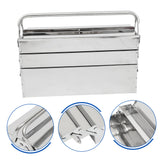Veemoon 1pc Box Folding Toolbox Home Tools Portable Toolbox Rolling Tool Tray Metal Craft Storage Small Tool Chest Machinist Tools Storage Case Veemoon