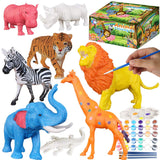 Yileqi Safari Animal Painting Kit for Kids Crafts and Arts Set, Jumbo Jungle Animal Toy Art and Crafts for Boys Girls Age 4 5 6 7 8 Years Old, DIY Yileqi