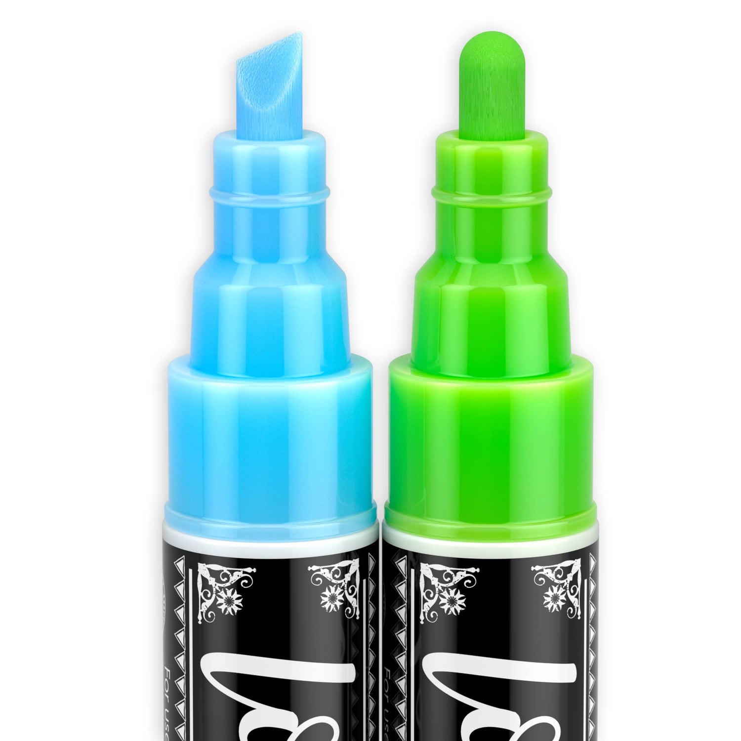 Loddie Doddie Liquid Chalk Markers | Dust Free Chalk Pens - Perfect for Chalkboards, Blackboards, Windows and Glass | 6mm Reversible Bullet & Chisel Loddie Doddie