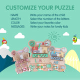 Nabytok - Customized Name Puzzle for Toddlers, Educational Games Board, Baby Personalized Board for 1-5 Years Old, Birthday Gift, Christmas Gift, WoodArtSupply