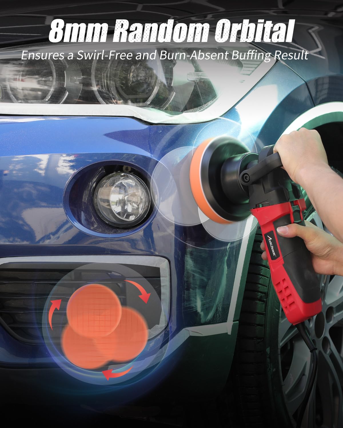 AVID POWER Buffer Polisher, 6-inch Dual Action/DA Polisher for Car Detailing, Random Orbital Car Buffer Polisher Waxer Kit with Variable Speed & 3 AVID POWER