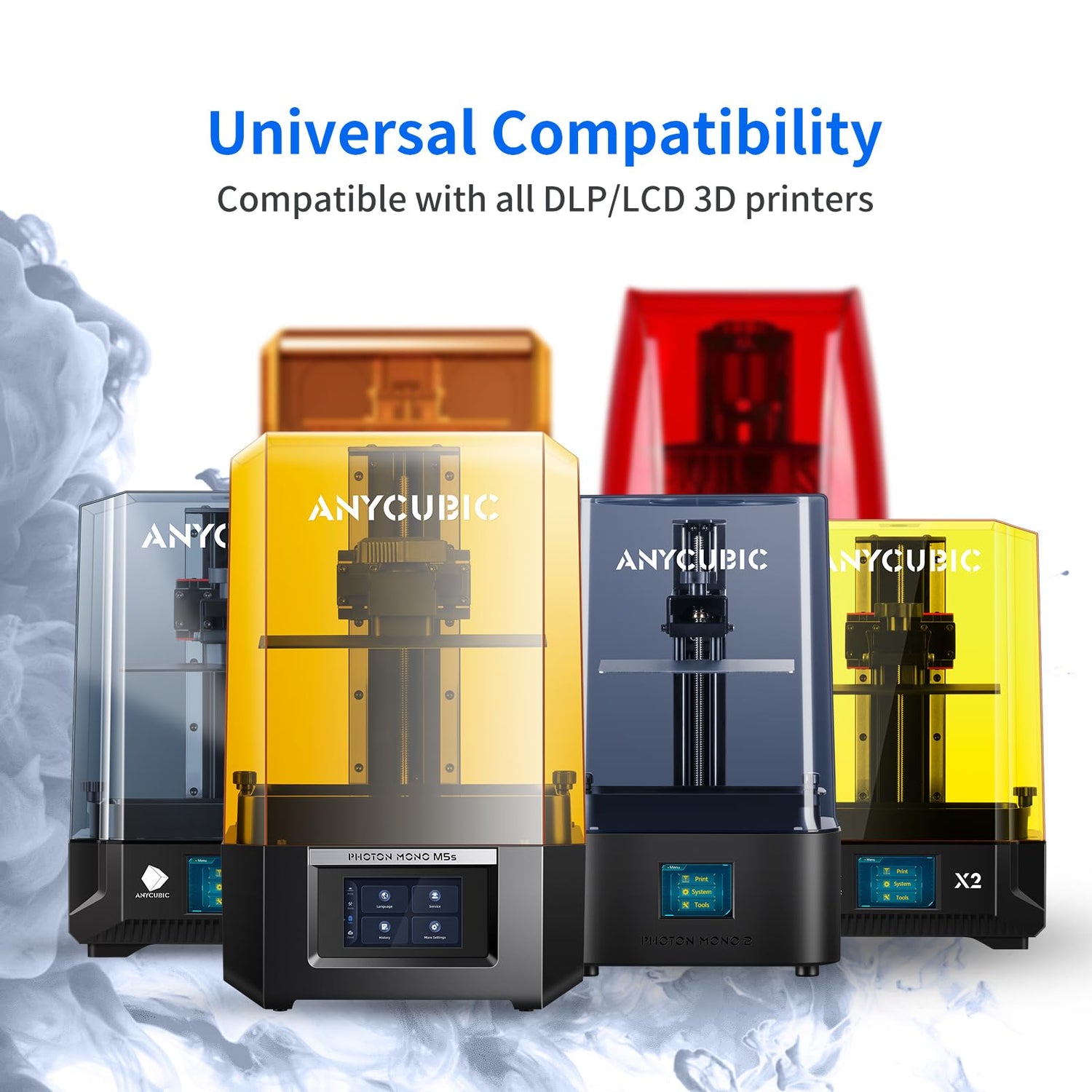 ANYCUBIC 3D Printer Resin, 405nm LCD UV-Curing 3D Resin, High Precision & Rapid Photopolymer Resin for LCD/DLP/SLA Resin 3D Printer (Grey, 1kg) ANYCUBIC