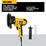 DEWALT Rotary Sander, Variable Speed, Dust Shroud, 5-Inch (DWE6401DS), Yellow DEWALT