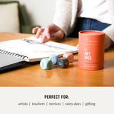 Two Tumbleweeds Art Dice - Drawing & Painting Game for Adults, Artists & Teachers - Set of 9 Dice for Creative Inspiration in The Studio and Two Tumbleweeds