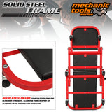 M-AUTO Foldable Z Creeper 2-in-1 Rolling Folding Car Creeper & Seat, 36" Adjustable Roller Garage Chair Lay Down or Sit, 330LBS Capacity Under Car M-AUTO