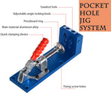 Pocket Hole Jig Kit Dowel Drill Joinery Screw Kit All-In-One Aluminum System Set Jig Wood Woodwork Guides Joint Angle Tool Carpentry Locator KingBaas