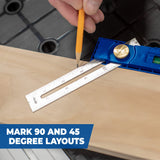 Kreg KMA2900 Multi-Mark Multi-Purpose Marking & Measuring Tool, Alloy Steel - Measuring Tools for Woodworking - Measurement Tool - Carpentry Tools & KREG